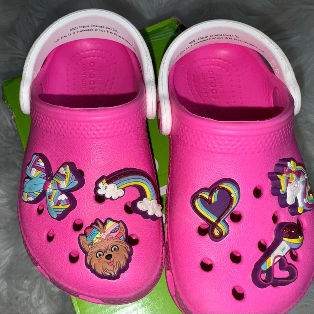 Toddler girl JoJo Siwa charm crocs